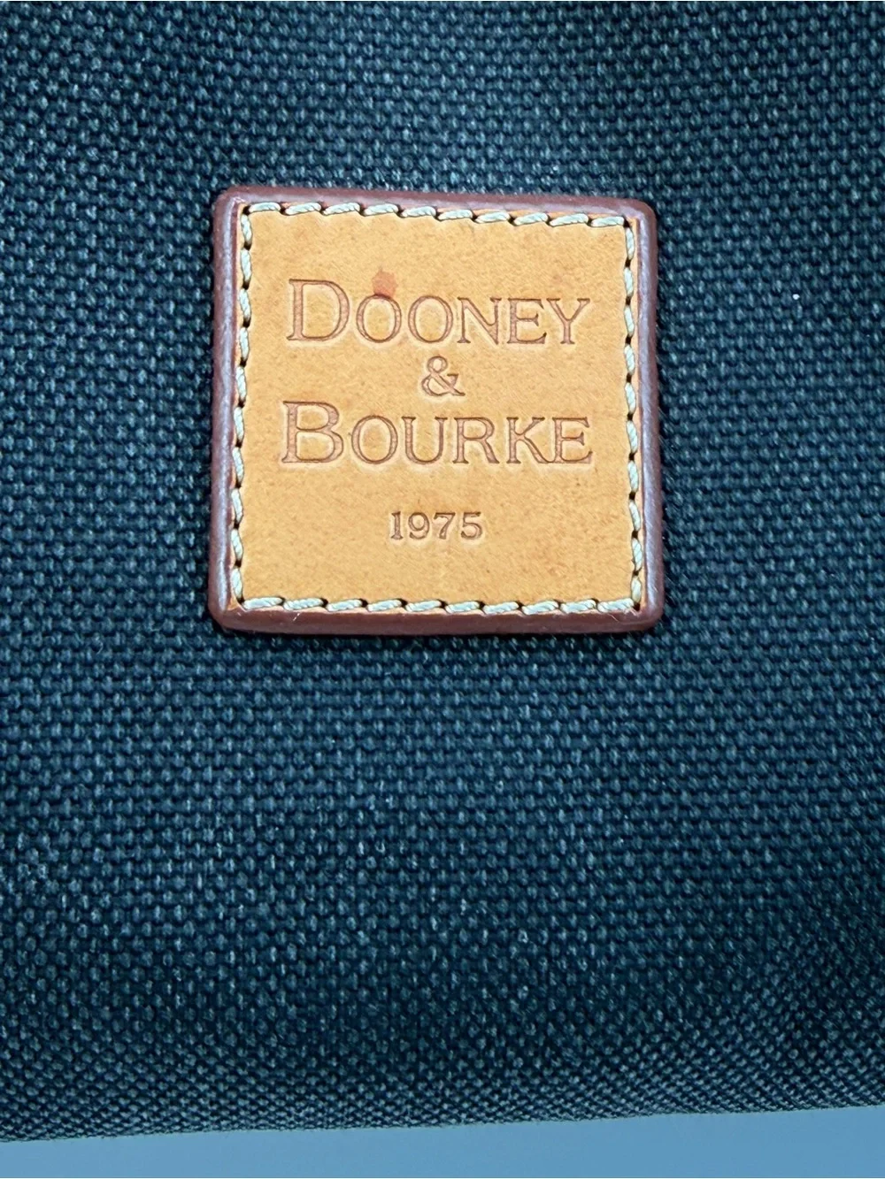 VTG Dooney & Bourke Black Canvas Leather Trim Satchel Bag | Classic Shoulder - Picture 4 of 16